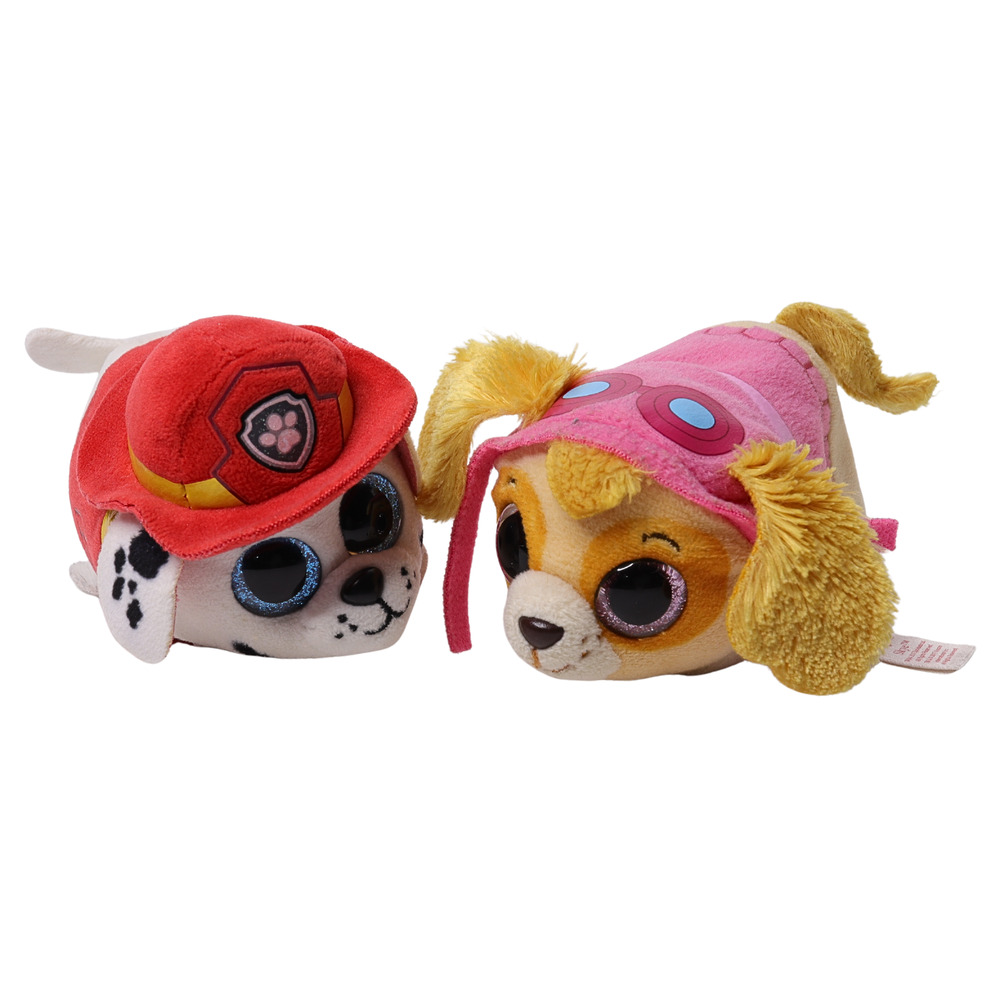 2017 TY Beanie Boos Paw Patrol Marshall Skye Plush Stuffed Animals Dogs Lot Of 2